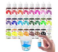 Food Coloring - Liquid Edible Cake Dye Set | 25 Vibrant Icing Shades, Tasteless Baking Colorant, Cream Decoration Solution, 10ml Bottles, Pastry Dessert Craft Kitchen Accessory