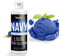 Food Coloring Liquid - Vibrant Color Food Coloring for Cake Decorating, Baking, Easter Egg, Icing - Tasteless Food Color Dye for Fondant, Cooking, Slime, Airbrush (Navy, 236ml)