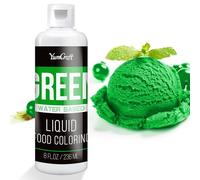 Food Coloring Liquid - Vibrant Color Food Coloring for Cake Decorating, Baking, Easter Egg, Icing - Tasteless Food Color Dye for Fondant, Cooking, Slime, Airbrush (Green, 236ml)