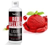 Food Coloring Liquid - Vibrant Color Food Coloring for Cake Decorating, Baking, Easter Egg, Icing - Tasteless Food Color Dye for Fondant, Cooking, Slime, Airbrush (Red velvet, 236ml)