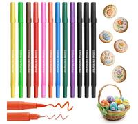 Food Coloring Pens - 12PCS Double Sided Edible Markers with Fine & Thick Tips, Food Grade Gourmet Writer Pens for Fondant, Cakes, Cookies, Frosting, Easter Eggs & Macaron Decorating