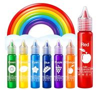 Food Coloring Set - Rainbow Edible Food Color Dye for Baking, Cake Decorating, Royal Icing, Cookie, Fondant and Macaron - 7 x 15g Food Grade Liquid Food Coloring Kit for DIY Crafts and Soap Making