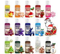 Food Colouring - 14 Colours x 20ml Vivid Food Colouring Liquid, Vegan, Food Grade Food Dye for Cake Decorating, Baking, Icing, Cooking, Fondant, Macaron, Cookies, Slime and DIY Soap Making