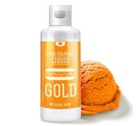 Food Colouring - 240ml Liquid Vivid Food Colouring for Baking, Cake Decorating, Icing, Cookie, Fondant and Macaron - Tasteless Concentrated Food Colour Dye for DIY Soap Making and Crafts (Gold)
