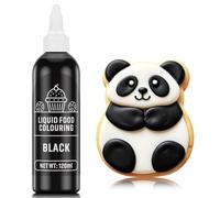 Food Colouring Black 120ml - Highly Concentrated & Sugar-Free Food Colouring Liquid Food Dye for Cake Decorating, Macarons, Icing, Fondant, Cookies, Donuts