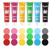 Food Colouring Gel Tube Set, 20g x 6 Colours Highly Concentrated Pro-Grade Dye Cake Decorating Set, Gel Based Edible Liquid for Baking,Easter Eggs,Icing,Fondant,Cookies,Slime Making DIY Supplies Kit