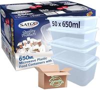 food conatiners plastic 50x650ml