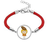 Food Cookie Sweet Snack Bake Delicious UU Lucky Red String Bracelet Rope Bracelet Handmade
