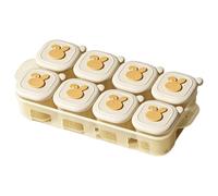 Food Cubes Freezer Tray - Compartments Silicone Form Leak Resistant Cover Container | Feeding Portion Maker Milk Storage Tool for Mothers Caregivers Travel Nursery Refrigerator Use
