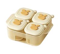 Food Cubes Freezer Tray - Compartments Silicone Form Leak Resistant Cover Container | Feeding Portion Maker Milk Storage Tool for Mothers Caregivers Travel Nursery Refrigerator Use