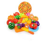 Food Cutting Toys for Kids Play Food 24PCS/Set Toy BPA Free Fruits Vegetables Toy Play Kitchen Accessories for Girls Boys GiftFood Cutting Toys for Kids