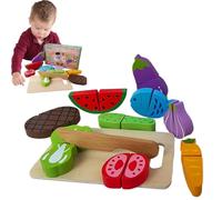 Food Cutting - Wooden Educational Game Developing Creativity - Interactive for the Development of Fine Motor Skills