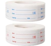 Food Date Stickers, 1000 Sheets Dissolvable Food Freezer Date Labels, Easy Peel Off, Suitable For Food Containers, Medicine Opening And Food Identification （2 Rolls）