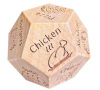 Food Decision Cube, Food Cubes for Couples, Dating Dinner Choice Dice, Wooden Date Night Food Decision Cube, Dating Food Choices Cube for Men, Women, Him and Her, Portable Food Throw