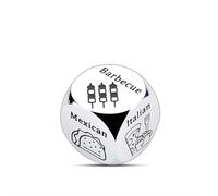 Food Decision Dice for Couples,Funny Steel Food Decision Dice,Metal Date Night D-ice,Anniversary Birthday Valentine's Day Gift Dinner Choice D-ice for Her Him Boyfriend Girlfriend Husband Wife