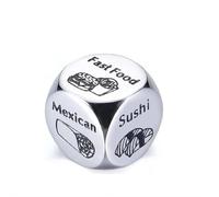 Food Decision Dice for Couples,Funny Steel Food Decision Dice,Metal Date Night D-ice,Anniversary Birthday Valentine's Day Gift Dinner Choice D-ice for Her Him Boyfriend Girlfriend Husband Wife