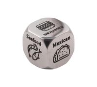 Food Decision Dice For Couples,Funny Steel Food Decision Dice,Metal Date Night Gi Valentine's Day D-ice,Anniversary Birthday