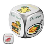 Food Decision Dice, Valentines Date Night Metal Dice, Ideas Food Decision Patterns Game for Him Her on Birthday An-niversary Valentines Day