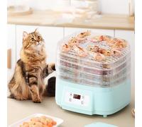 Food Dehydrator, 200W Freeze Dryer Machine with 6 Trays for Fruits, Meat & Vegetables, 24H Timer & 35-80°C Temperature Control, BPA-Free 5 Tier Home Appliance