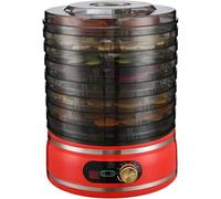 Food Dehydrator Fruit Dryer Machine, 8 Tray Mini Fruit Dryer, Food Preserver with Adjustable Temperature & Timer, Removable BPA-Free Trays Meat Vegetables Beef Fruit Dryer for Jerky, Snacks(Red)