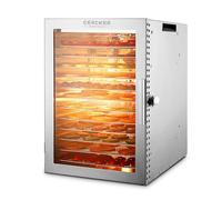 Food-Dehydrator Machine 12 Stainless Steel Trays, 800W Dehydrator for Herbs, Meat Dehydrator for Jerky,190ºF Temperature Control,24H Timer,Powerful Drying Capacity for Fruits,Veggies,Yogurt