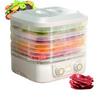 Food Dehydrator Machine, 5-Tier Electric Dryer with Temperature Control 35-75°C & Timer 1-48h, BPA-Free Trays for Fruit Jerky Meat Herbs, Home Kitchen Use