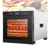 Food Dehydrator Machine, 700W Digital Fruit Dryer with Touch Panel, Adjustable Temperature 35-75℃, 24-Hour Timer for Jerky, Herbs, Meat, Fruits & Vegetables