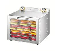 Food Dehydrator Machine, 800W Fruit Dehydrator, 6/8/12/18Layers, Freeze Dryer Machine, Timing 0-12H, Temperature 30-90℃, for Drying Fruit, Vegetable, Meat, Seafood,18 layers