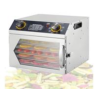 Food Dehydrator Machine Stainless Steel 6/8/12/18 Layers Adjustable Temperature 30-90℃ Timer for Dried Fruits Vegetables Meat Beef Freeze Drying