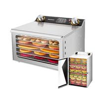 Food Dehydrator Machine with 12-Hour Timer and Independent Temperature Control, 30°-90°, 360° All-Round Drying for Fruits, Vegetables, Meat, Seafood, 8 Layers