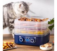 Food Dehydrator Machine with 5 Trays, Digital Timer, Temperature Control for Jerky, Herbs, Fruits, Meat, Dog Treats & Yogurt(Blue)