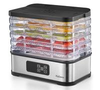 Food Dehydrator Machine with Digital Timer & Temperature Control, 250W Electric Dryer with 5 Trays, Adjustable Presets for Fruits, Meat, Vegetables, Herbs & Dog Treats, BPA-Free