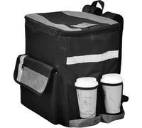 Food Delivery Backpack - Foldable Delivery, Reflective Safety Strips, Reinforced Base Bracket, Easy Clean Interior, Heavy Duty Outdoor Transport | Service, Mesh bag, Se référer à la description, Refer