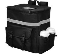 Food Delivery Backpack - Waterproof Thermal Courier Package Integrated Cup Holder, Reflective Safety Strap | of Spacious Insulated Bags, Transport for Gears