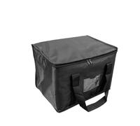 Food Delivery Bag 16L/28L/50L/70L Food Delivery Bag Insulated Reusable Grocery Buffet Server Warming Tray Lunch Container Pizza Box(Black 28L)