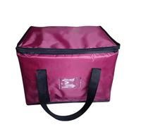 Food Delivery Bag Waterproof Portable Lunch Cooler Bag Folding Insulation Picnic Ice Pack Food Thermal Drink Carrier Insulated Bags Delivery 70L(Wine red 28L)
