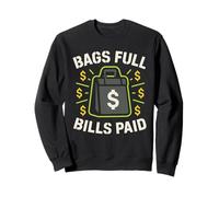 Food Delivery Driver Gig Hustle Rider Courier Rainy Day Sweatshirt