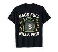 Food Delivery Driver Gig Hustle Rider Courier Rainy Day T-Shirt