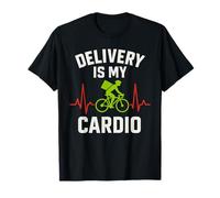 Food Delivery Driver Gig Hustle Rider Courier Rainy Day T-Shirt