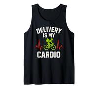 Food Delivery Driver Gig Hustle Rider Courier Rainy Day Tank Top