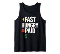 Food Delivery Driver Gig Hustle Rider Courier Rainy Day Tank Top