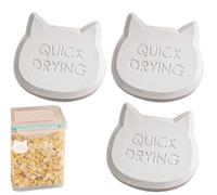 Food Desiccant Packs, Pet Food Drying Blocks - 3x Diatom Earth Moisture Packs | Small Moisture Absorber, Portable Drying Strips Accessories for a