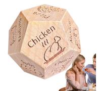 Food Dice For Couples 12-Side Small Wooden Decider Different Choices