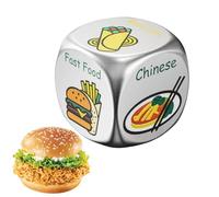 Food Dice for Couples | Board Game - Metal Decision Dice | for Valentine's Day Easter Birthday Family Nights Party Friends Gatherings Home Travel