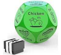 Food Dice Funny Decision Dice Christmas Stocking Stuffers Anniversary Birthday Gifts for Him Her Couple Girlfriend Boyfriend Husband Wife (Green)