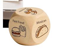 Food Dice Wooden Funny Portable Decider Toy
