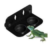 Food Dish for Reptiles - Suction Cup Gecko Water Dish,Lightweight Portable Reptile Feeder Bowl for Bearded Dragons Snake Frog Hermit Crabs