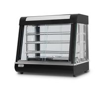 Food Display Warmer Cabinet, 1000W 3-Tier Commercial Food Warmer with Hardened Glass, Visible Temperature for Buffet Restaurant and Convenience Store