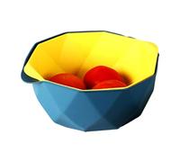 Food Drainer Bowl - Multi-purpose Double Layer Strainer with Double Handles,Kitchen Basket Strainer,2 in 1 Filter Drain Basket,2 in 1 Food Fruit Strainer for Draining Fruit