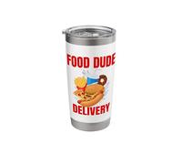 Food Dude Delivery Dashing Dasher Bringing Out the Eats Stainless Steel Insulated Tumbler